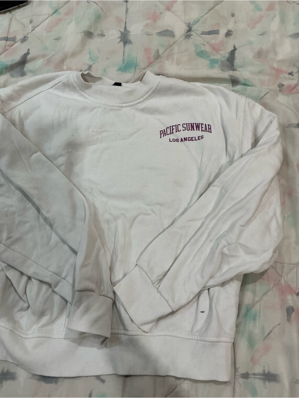 Alyx White Crewneck Sweatshirt with Purple Logo